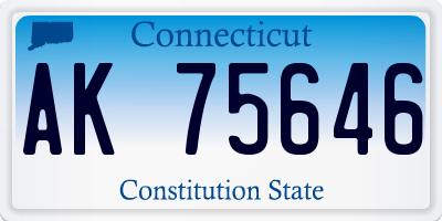 CT license plate AK75646