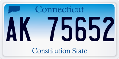 CT license plate AK75652