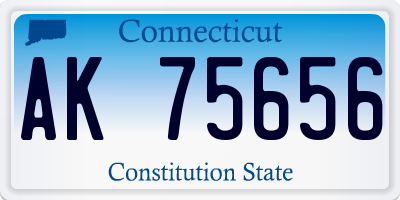 CT license plate AK75656