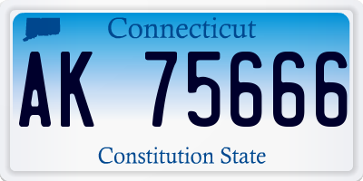 CT license plate AK75666