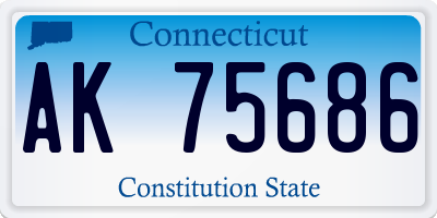 CT license plate AK75686
