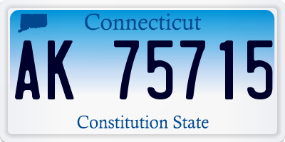 CT license plate AK75715