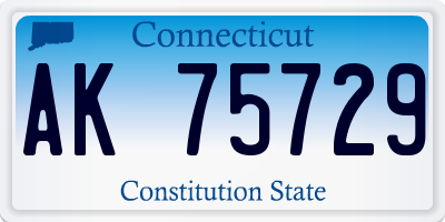CT license plate AK75729
