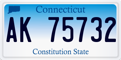 CT license plate AK75732