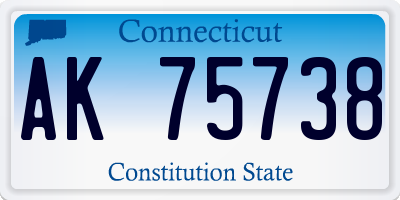 CT license plate AK75738