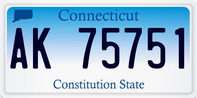 CT license plate AK75751