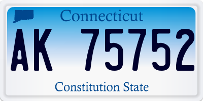 CT license plate AK75752