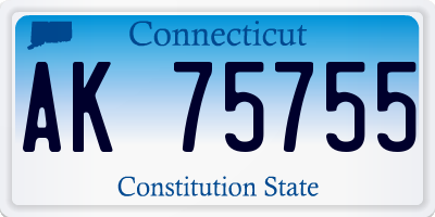 CT license plate AK75755