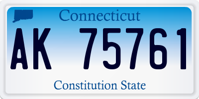 CT license plate AK75761