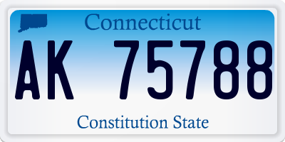 CT license plate AK75788