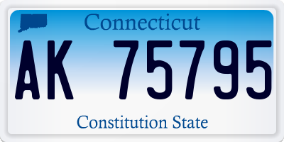 CT license plate AK75795