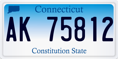 CT license plate AK75812