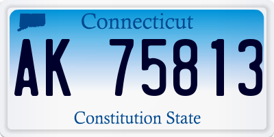 CT license plate AK75813