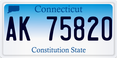 CT license plate AK75820