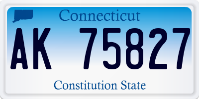 CT license plate AK75827
