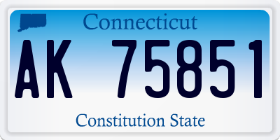 CT license plate AK75851