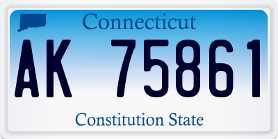 CT license plate AK75861