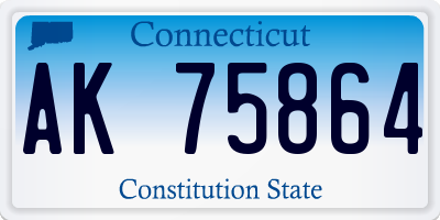 CT license plate AK75864