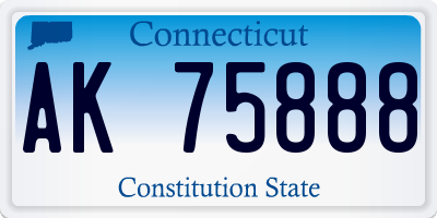 CT license plate AK75888
