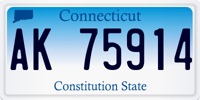 CT license plate AK75914