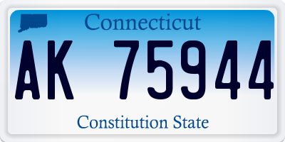 CT license plate AK75944