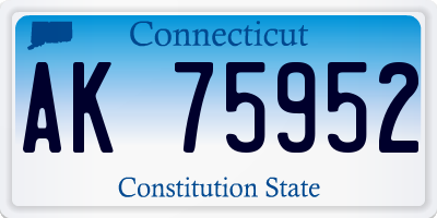 CT license plate AK75952