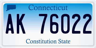 CT license plate AK76022