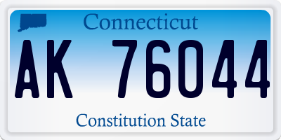 CT license plate AK76044