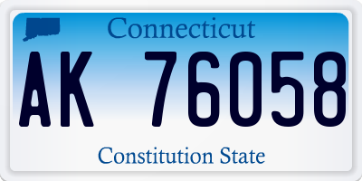 CT license plate AK76058