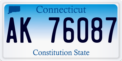 CT license plate AK76087