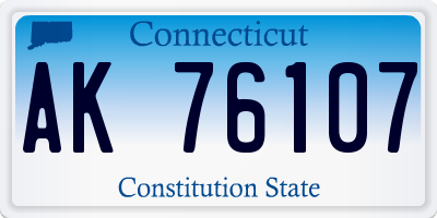 CT license plate AK76107