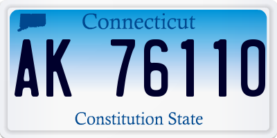 CT license plate AK76110