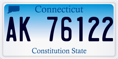 CT license plate AK76122