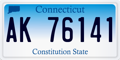 CT license plate AK76141
