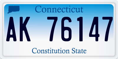 CT license plate AK76147