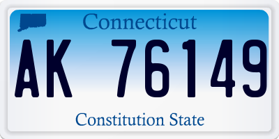 CT license plate AK76149
