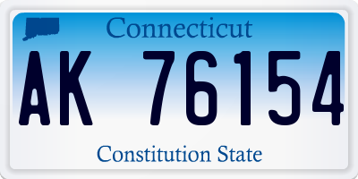 CT license plate AK76154