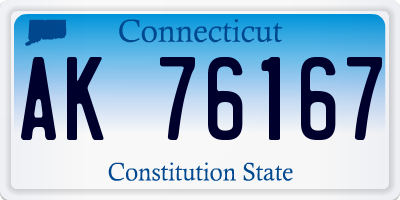 CT license plate AK76167