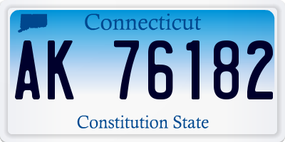 CT license plate AK76182