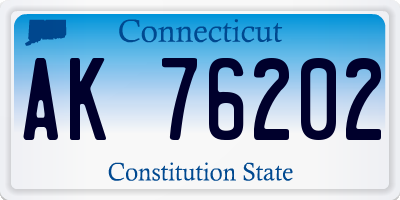 CT license plate AK76202