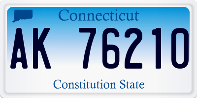 CT license plate AK76210