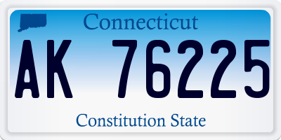 CT license plate AK76225