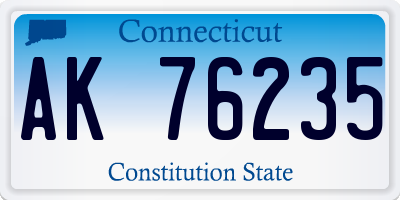 CT license plate AK76235