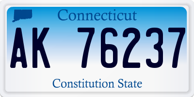CT license plate AK76237