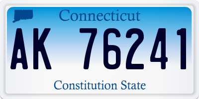 CT license plate AK76241