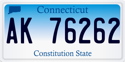 CT license plate AK76262