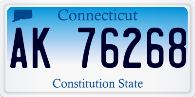 CT license plate AK76268
