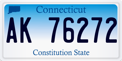 CT license plate AK76272