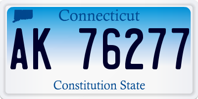CT license plate AK76277