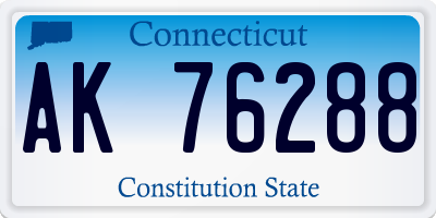 CT license plate AK76288